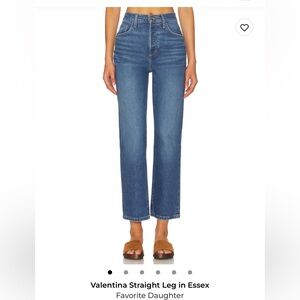 Favorite Daughter Valentina Straight-Leg Jeans in Mid Blue